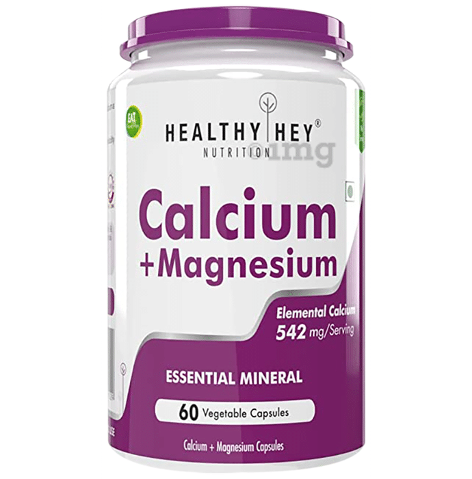 HealthyHey Calcium+Magnesium 542mg Vegetable Capsule