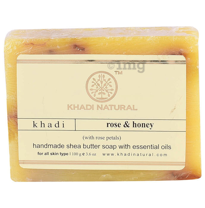 Khadi Naturals Ayurvedic Rose & Honey with Rose Petals Soap
