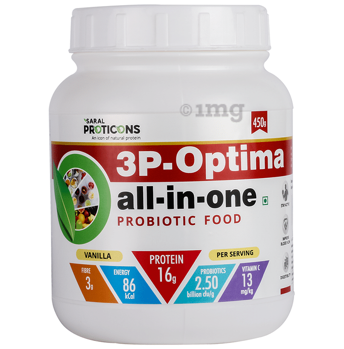 Saral Proticons 3P-Optima All-In-One Probiotic Food Powder Vanilla