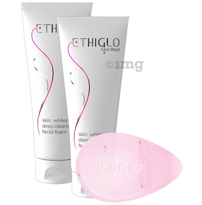 Ethiglo Combo Pack of 2 Ethiglo Face Wash (70ml Each) & Vizigly+ Bathing Bar 100gm