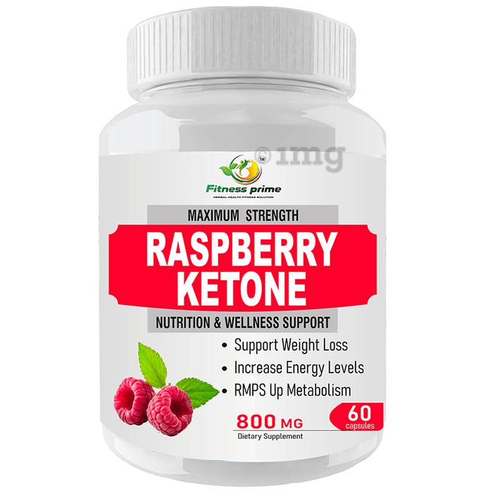 Fitness Prime Maximum Strength Raspberry Ketone Nutrition & Wellness Support 800mg Capsule