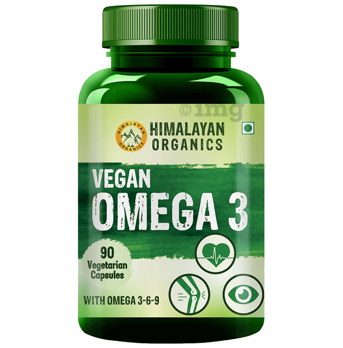 Himalayan Organics Vegan Omega 3-6-9 | Vegetarian Capsule for Eyes, Joints & Heart