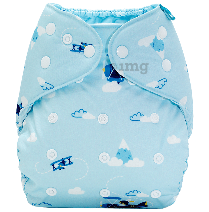Bumberry Adjustable Reusable Cloth Diaper Cover Without Inserts Helicopter