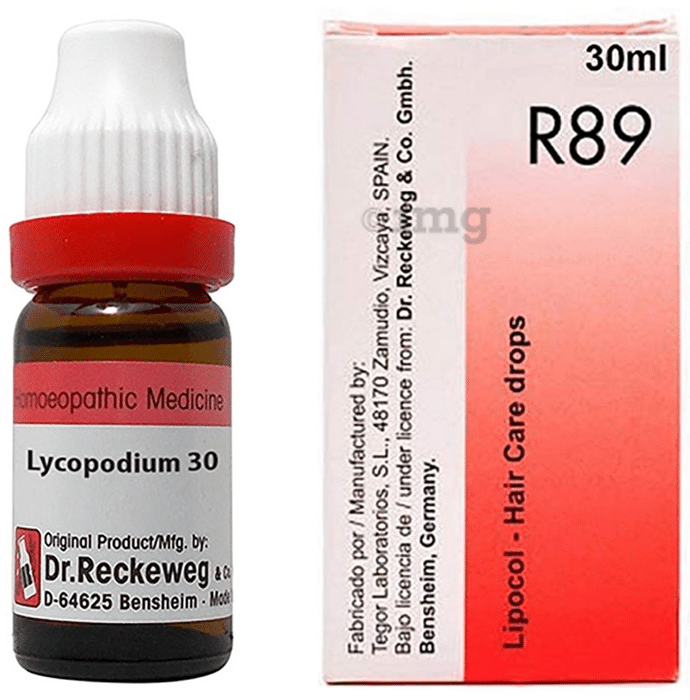 Dr. Reckeweg Hair Care Combo Pack of Lycopodium Dilution 30CH 11ml & R89 Hair Care Drop 30ml