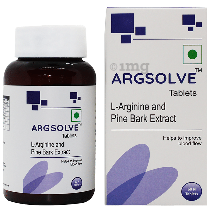 Argsolve L-Arginine and Pine Bark Extract | Improves Blood Flow | Tablet