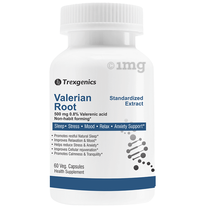 Trexgenics Valerian Root 500mg Veg. Capsules