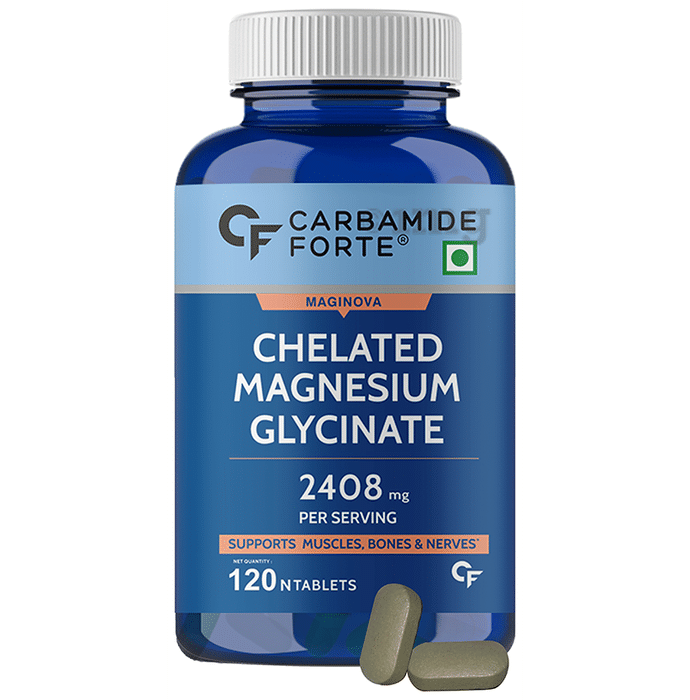 Carbamide Forte Chelated Magnesium Glycinate 2000mg for Muscle Recovery & Sleep Support | Tablet