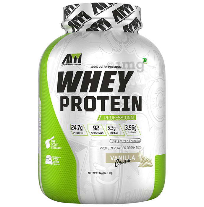 Advance MuscleMass 100% Ultra Premium Whey Protein Powder Vanilla Cream