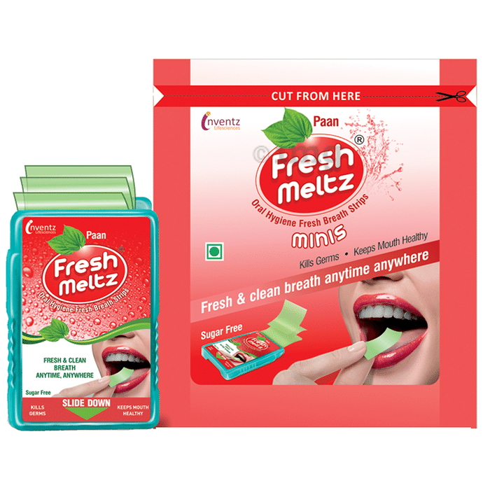 Freshmeltz Oral Hygiene Fresh Breath Strip Minis (10 Each) Paan Sugar Free