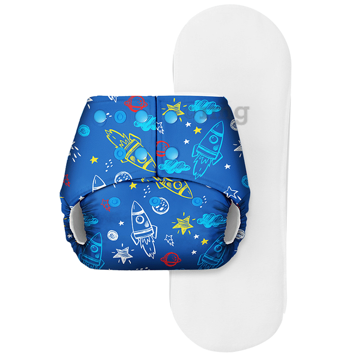 Basic Pocket Diaper with Dry Feel Pad Free Size Space