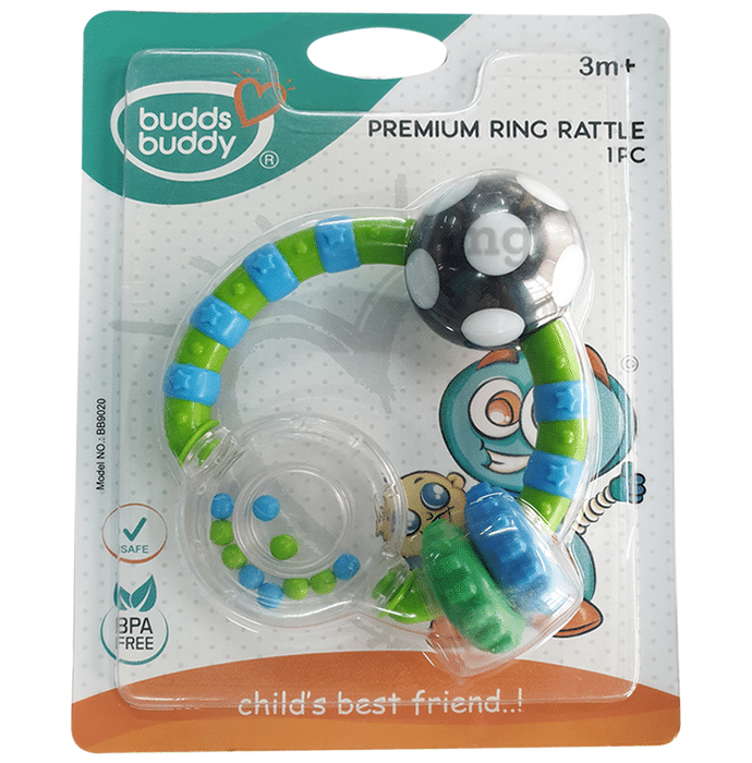 Buddsbuddy BB9021 Premium Grasp and Spin Rattle Multicolor