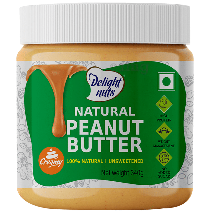 Delight Nuts 100% Natural Peanut Butter Creamy Unsweetened