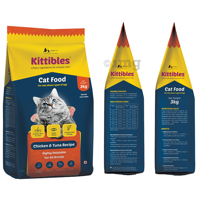 Kittibles Cat Food (1 Year of Age) for Skin, Vision & Energy