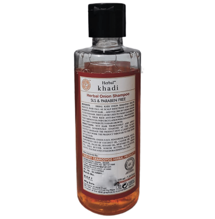 Khadi Natural Onion Shampoo/Cleanser, SLS & Paraben Free