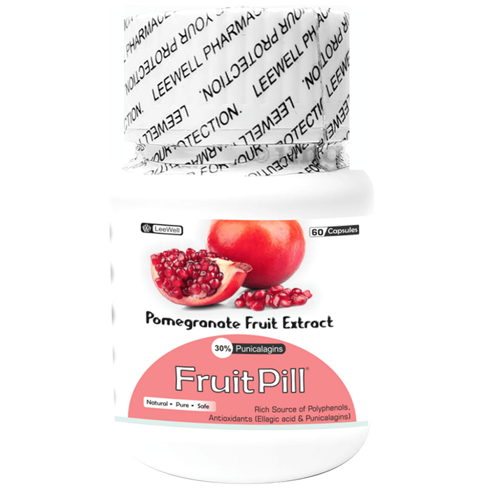 Fruit Pill Pomegranate Fruit Extract  Capsule with Punicalagin, Plant Nutrition for Cells Activator, DNA Protection, Heart Health, Blood Pressure & Circulation Flow Support