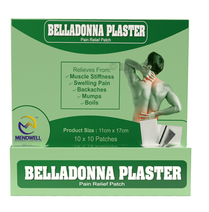 Mendwell Belladonna Plaster Pain Relief Patch 11cm x 17cm