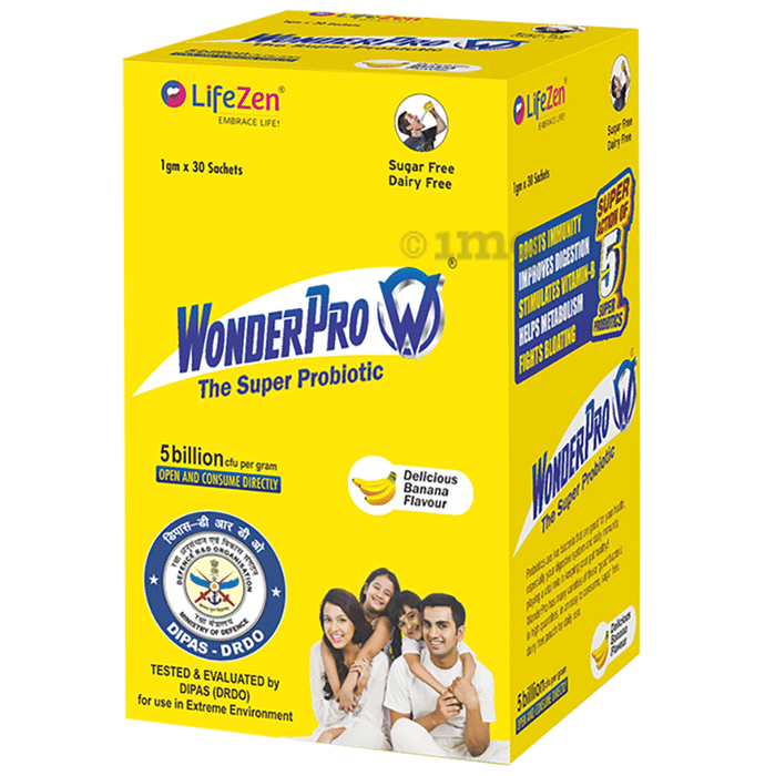 WonderPro The Super Probiotic Sachet (1gm Each) Delicious Banana