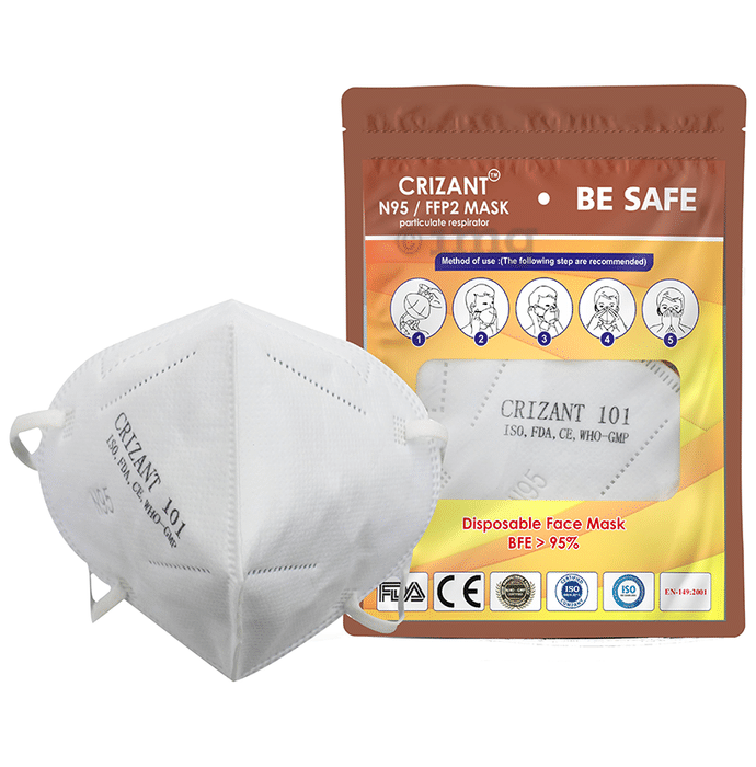 Crizant 101 N95 FFP2 Niosh Standard Particulate Respirator Disposable Face Mask
