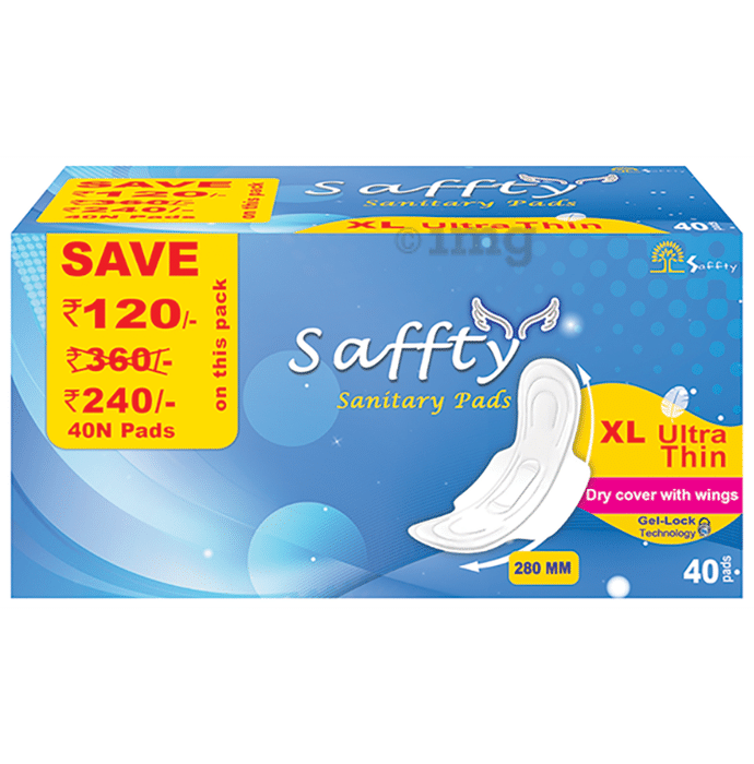 Saffty Sanitary Pads XL Ultra Thin