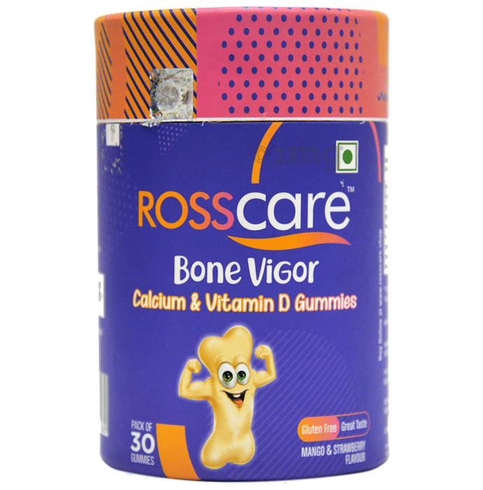 Rosscare Bone Vigor Calcium & Vitamin D Gummies Mango & Strawberry