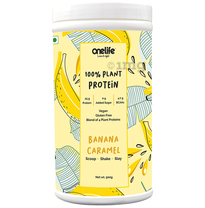 OneLife 100% Plant Protein Powder Banana Caramel