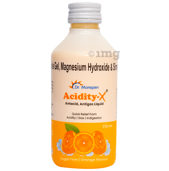 Dr. Morepen Acidity-X Liquid Sugar Free Orange