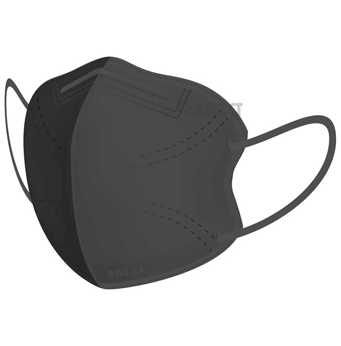 Swasa + PM 0.3 N95 FFP2 Anti-Pollution Face Mask Black
