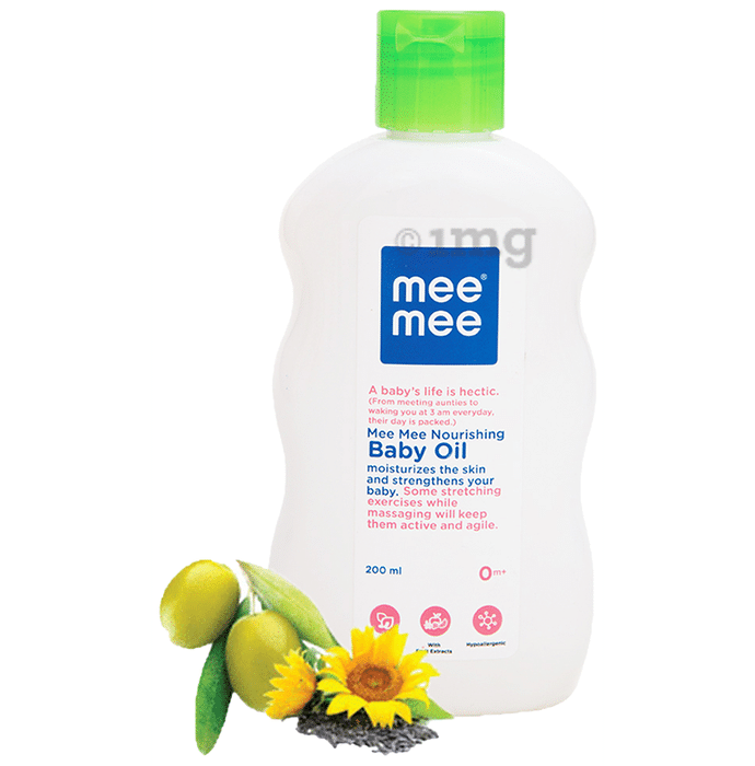 Mee Mee Nourishing Baby Oil (200ml Each): Buy combo pack of 2.0 bottles ...