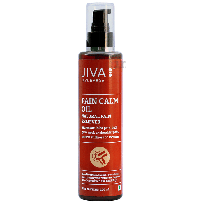 Jiva Pain Calm Oil | Pain Reliever for Joint Pain, Back Pain, Frozen Shoulder, Sprain & Muscle Soreness