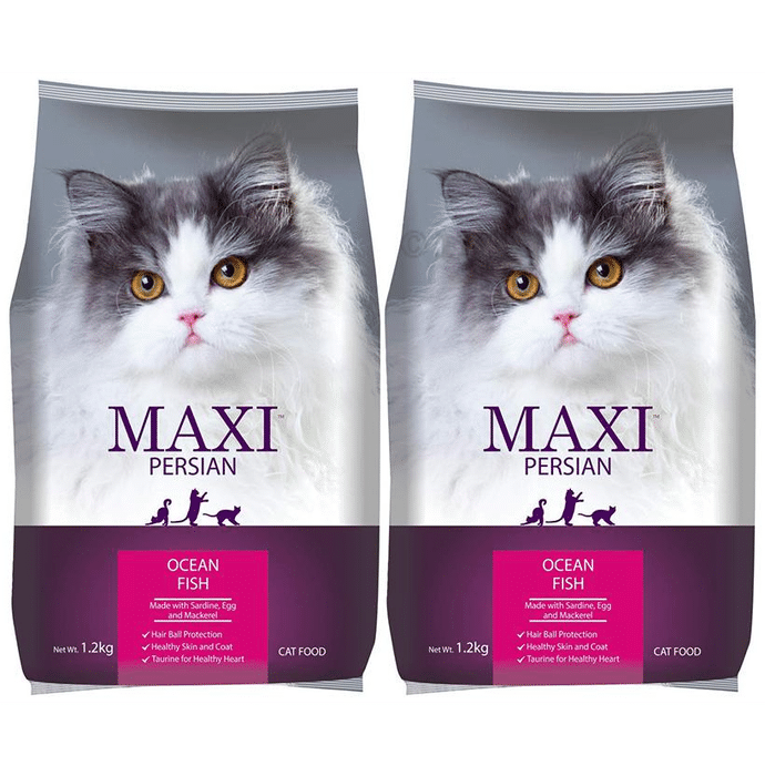 Maxi Persian Dry Cat Food Ocean Fish (1.2kg Each) Buy 1 Get 1 Free