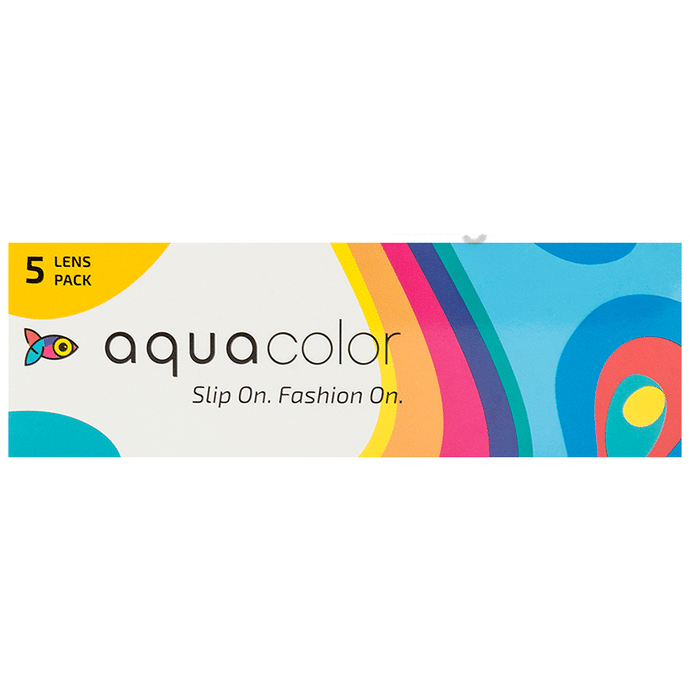 Aquacolor Daily Disposable Colored Contact Lens with UV Protection Optical Power -3.75 Icy Blue