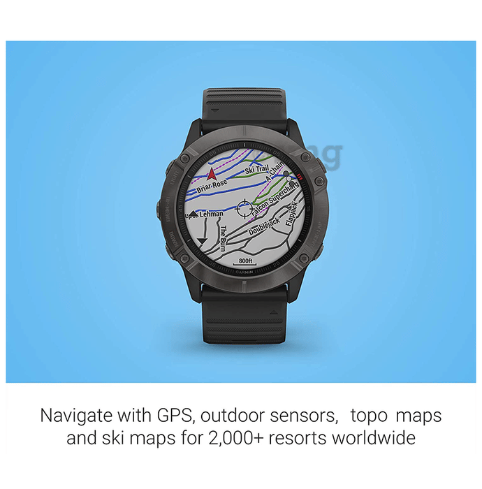 Garmin　fenix 6X Sapphire Black Garmin fēnix 6X Sapphire GPS Smartwatch - Carbon Gray DLC