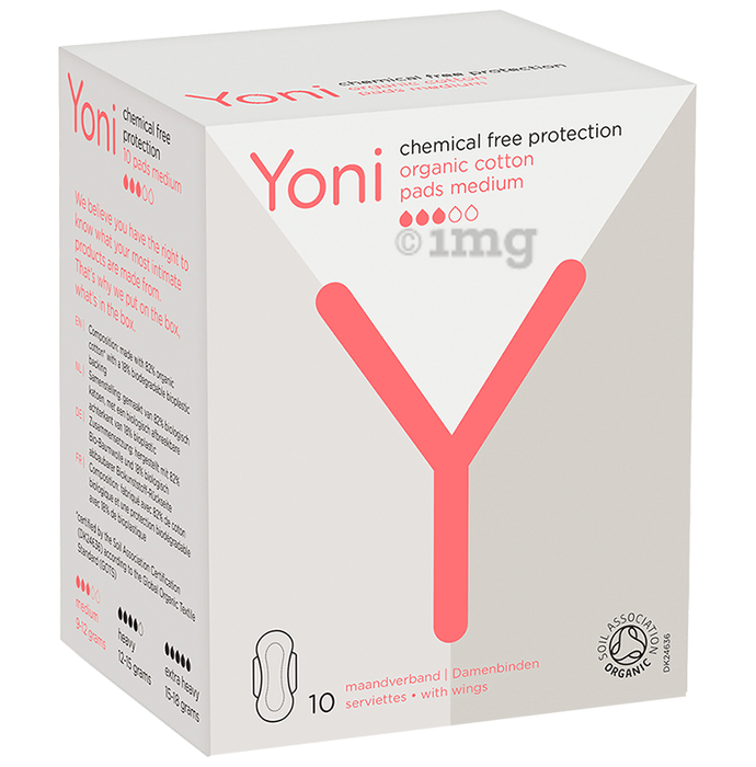 Yoni Organic Cotton Sanitary Pads Medium