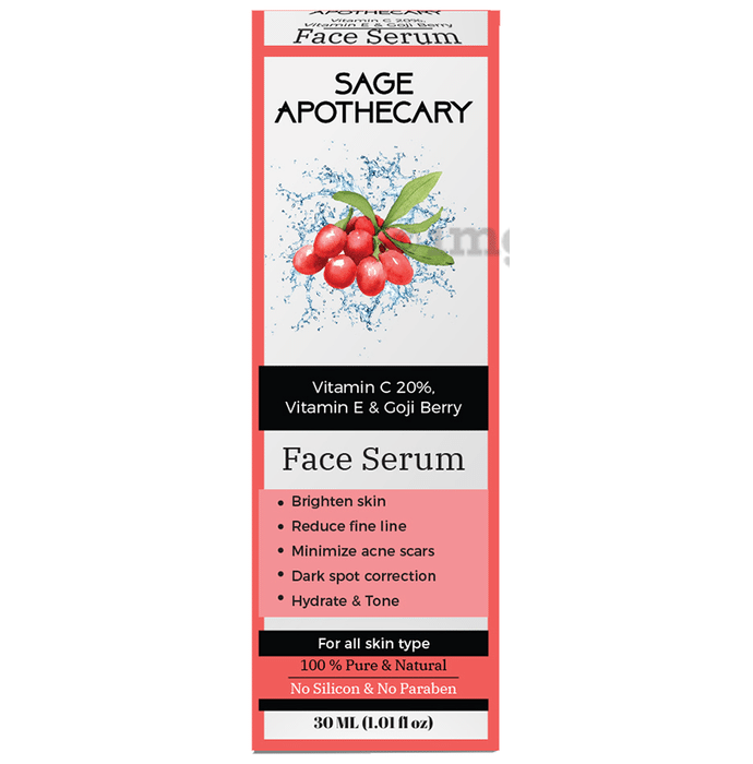 Sage Apothecary Vitamin C 20%, Vitamin E & Coji Berry Face Serum