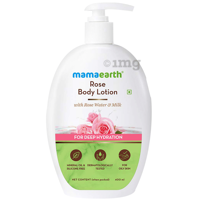 Mamaearth Rose Body Lotion for All Skin Types | Mineral Oil & Silicone-Free