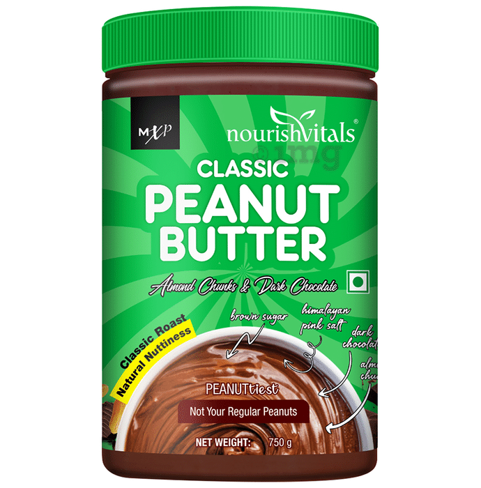 NourishVitals Classic Peanut Butter Almond Chunks & Dark Chocolate