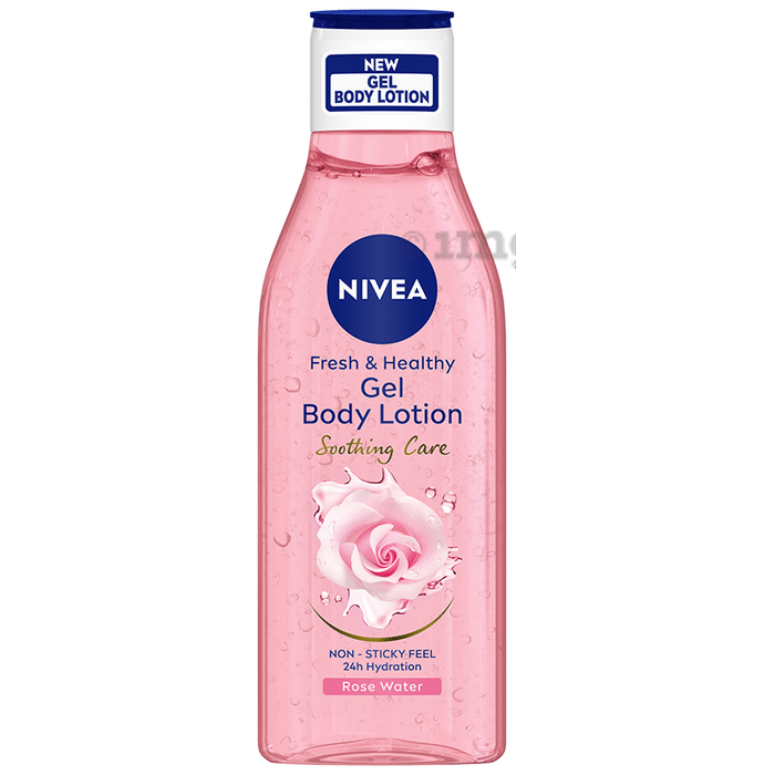 Nivea Fresh & Healthy Gel Body Lotion Soothing Care Rose Water