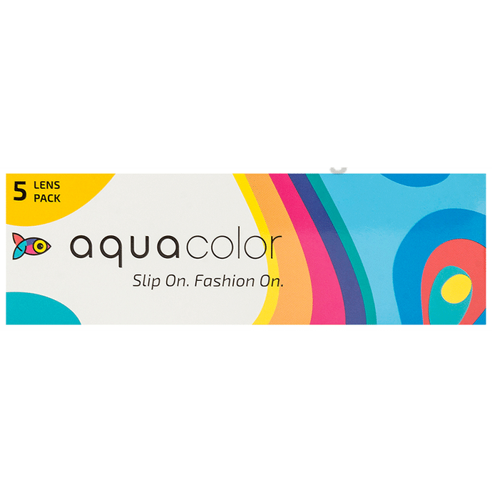 Aquacolor Daily Disposable Colored Contact Lens with UV Protection Optical Power -3.5 Icy Blue