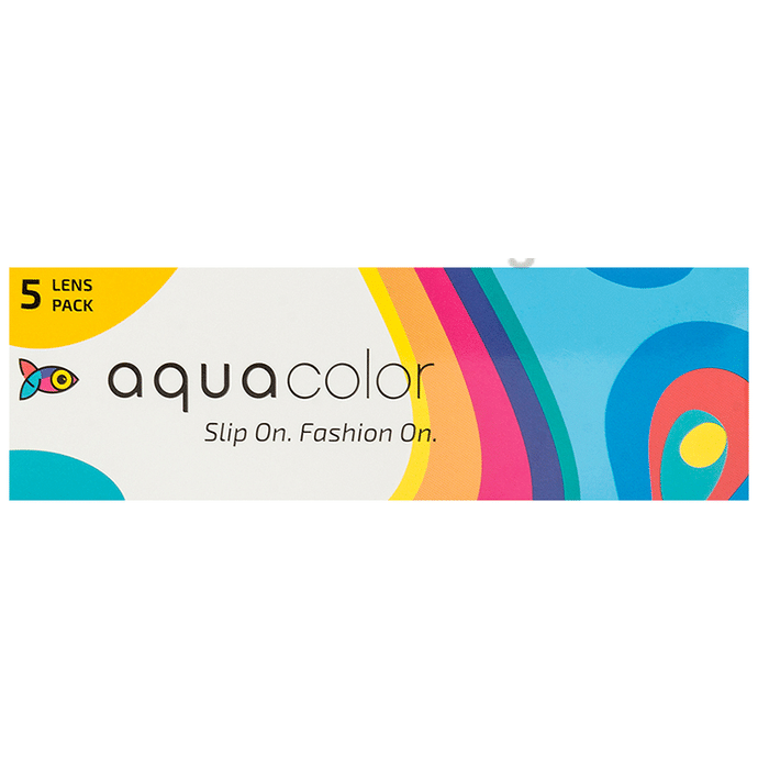 Aquacolor Daily Disposable Colored Contact Lens with UV Protection Optical Power -3.5 Icy Blue