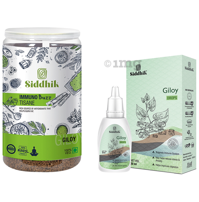 Siddhik Combo Pack of Immuno Buzz Tisane Giloy Tea 250gm & Giloy Drop 30ml