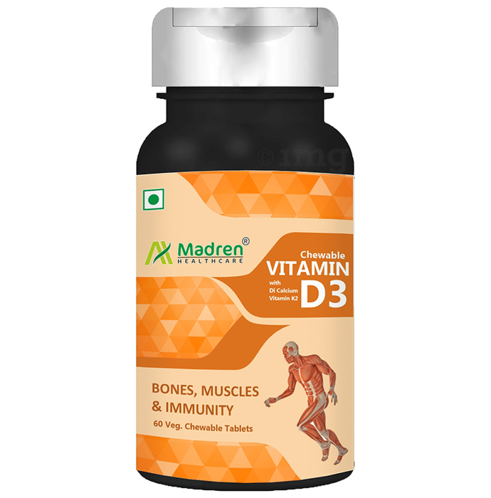 Madren Healthcare Chewable Vitamin D3 Veg. Chewable Tablet