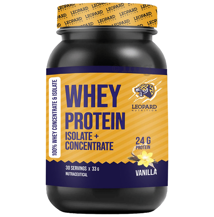 Leopard Nutrition Whey Protien Isolate + Concentrate Powder Vanilla