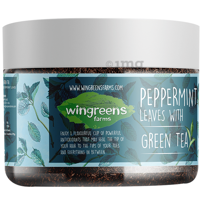 Wingreens Farms Peppermint Leaves with Green Tea