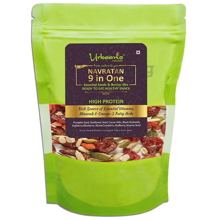 Urbaano Naturals Sporty Exotic Trail Mix 9 in One (Pumpkin-Sunflower-Sesame Seed, Cacao Nibs, Black Kishmish, Gojiberry, Blueberry, Cranberry, Mulberry)