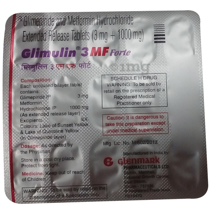 Glimulin 3MF Forte Tablet ER