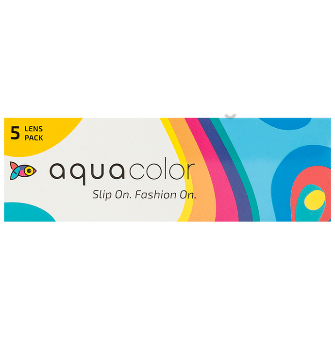Aquacolor Daily Disposable Colored Contact Lens with UV Protection Optical Power -4.75 Icy Blue
