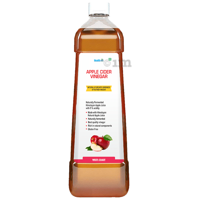 HealthVit Apple Cider Vinegar ACV with Mother Vinegar Acidity 5% | For Weight Loss & Metabolism | Unfiltered