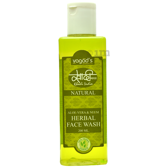 Vagad's Khadi India Natural Herbal Face Wash Aloevera & Neem