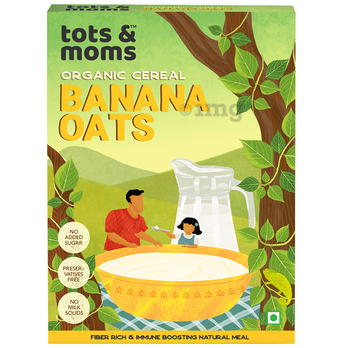 Tots and Moms Organic Cereal 6 Month+ Cereal Banana Oats