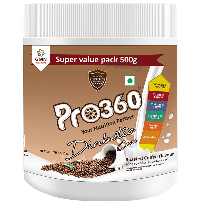 Pro360 Diabetic Care Protein | Flavour Powder Roasted Coffee
